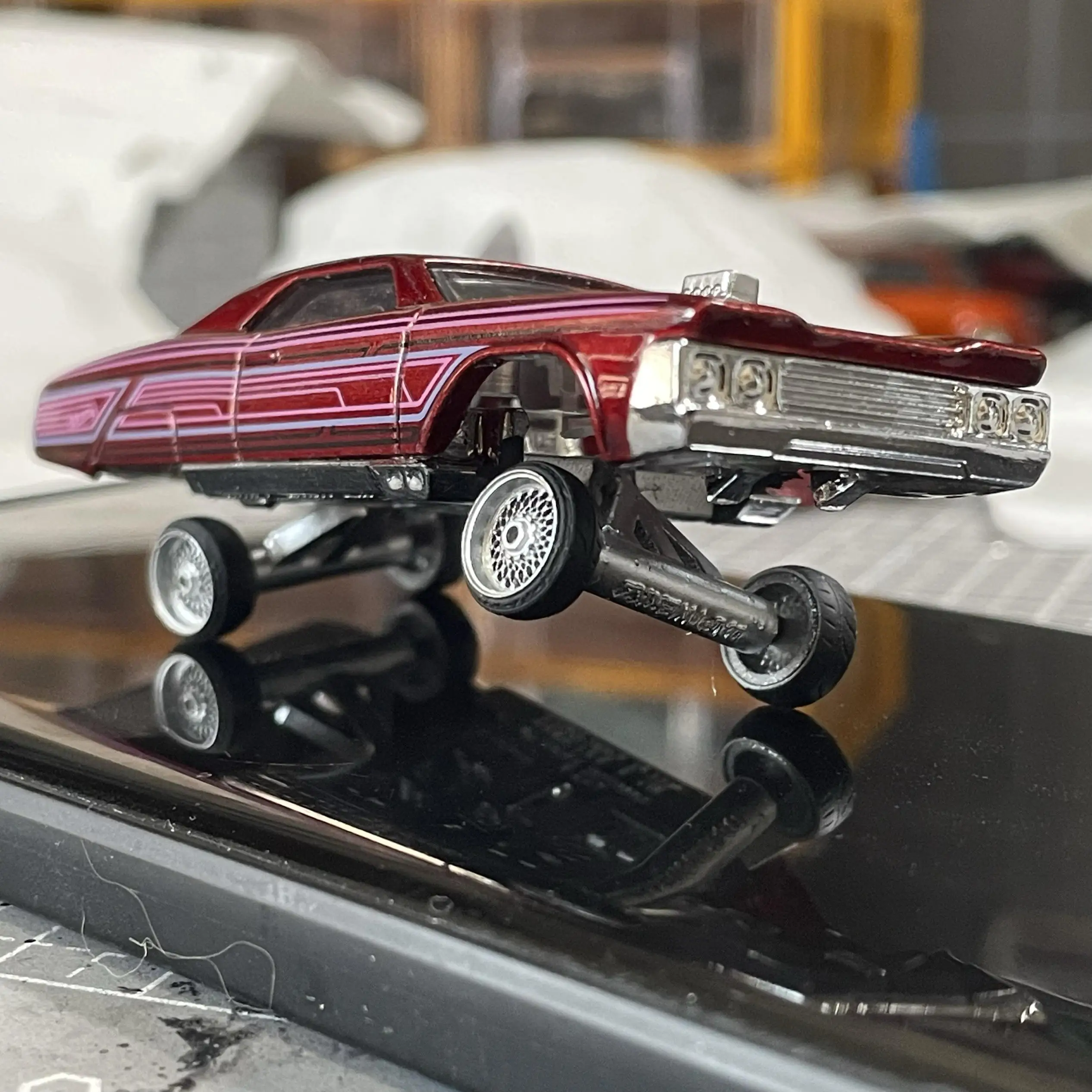 1/64 Car Model  Lowrider Jumping Car Bicycle Modification Parts 5