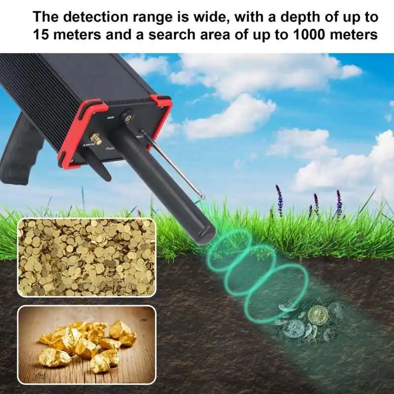 Metal Detector Gold Finder Underground 15m Deep 2D Metal Scanner Location Machine Search Range 1000m AU