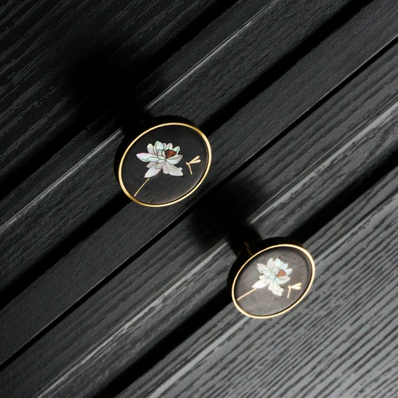 lidar com libélula armário armário porta alça de cobre puro