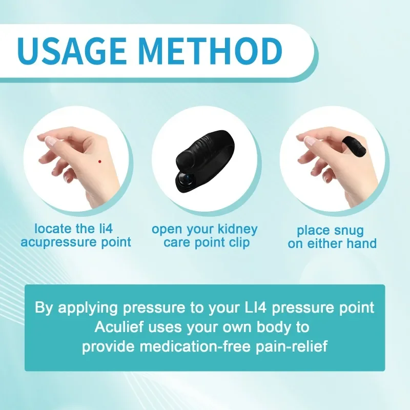 Acupressure Point Clip Reduce Inflammation Pressure Relieve Fatigue Prostatitis Pain Headache Blood Circulation Kidney Care 1pcs