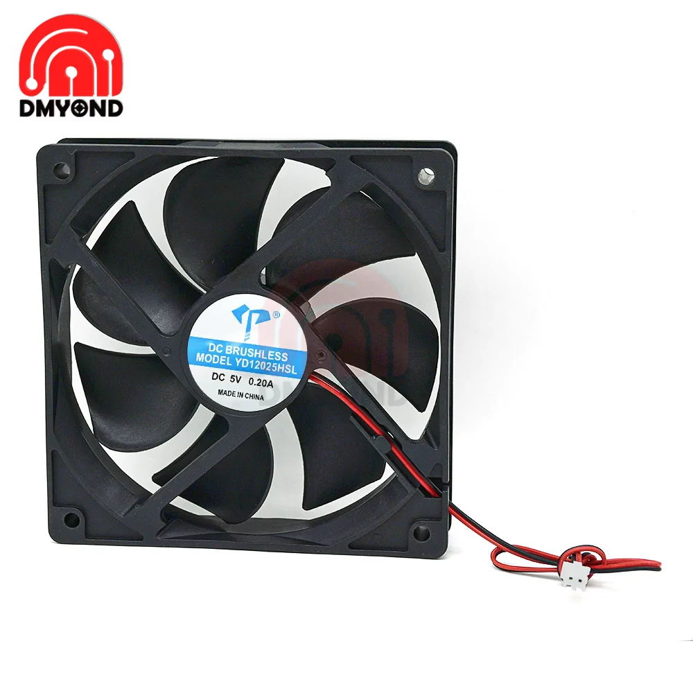 5V 12V 24V 120mm 12025 ventilateur de refroidissement à bille 120x120x25mm PWM 2PIN DC ventilateur de refroidissement pour boîtier d'ordinateur PC