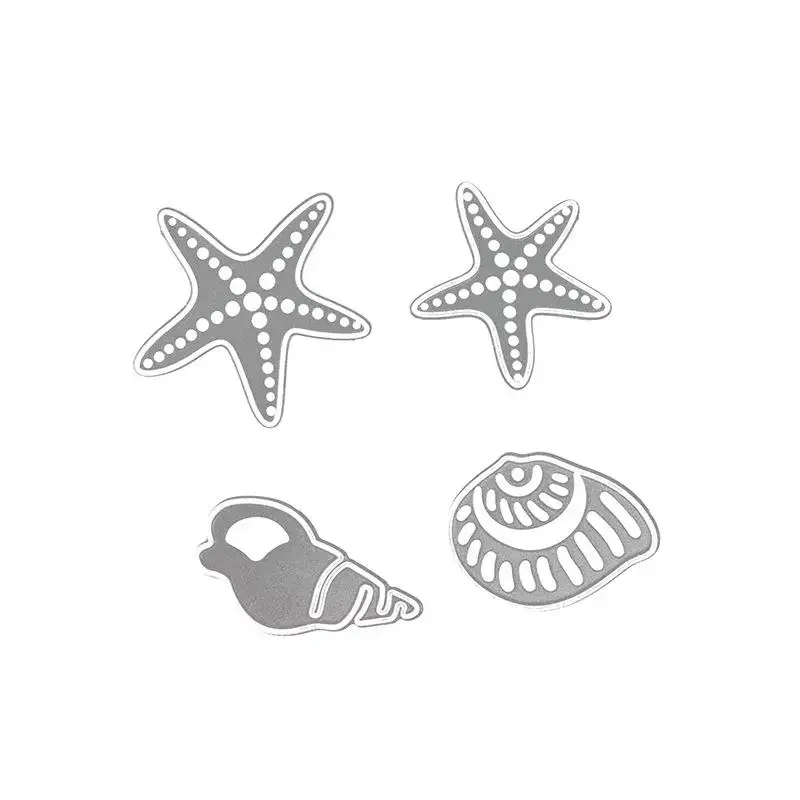 

4pcs DIY Metal Cutting Dies Sea Star Conch Seashell Scrapbooking Craft