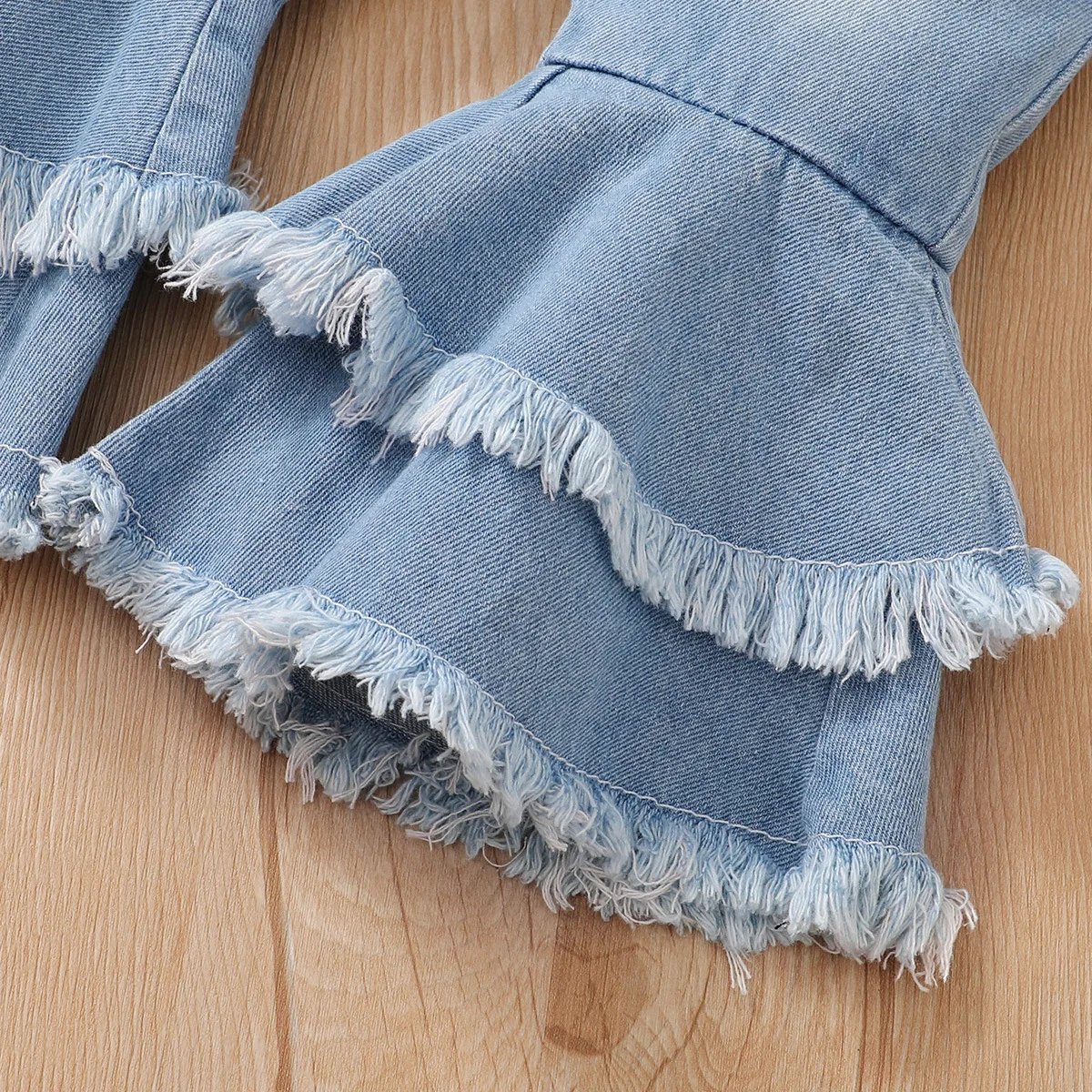 Summer Toddler Baby Girl Clothes 9 to 12 Months Plaid Bow Tops and Flared Denim Pants 2PCS Infant Outfits Kids Bebes Tracksuits newborn baby clothing set