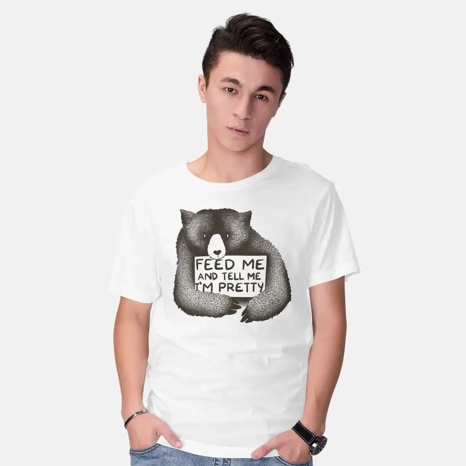 

Feed Me Anime Graphic T-shirts for Men Clothing Women Short Sleeve Tees New Arrivals Unisex Summer