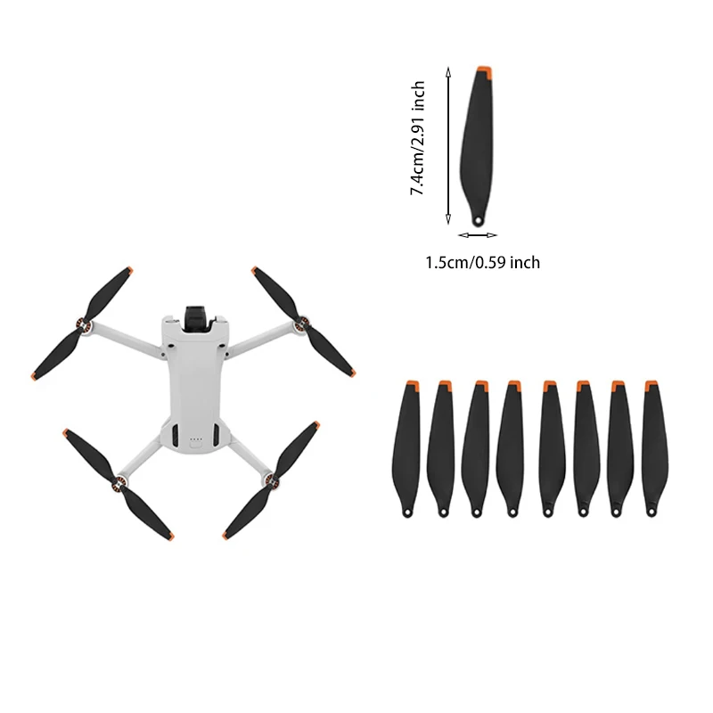 Hélice de rechange pour DJI Mavic 4 Pro, rouge vif avec marquage DJI