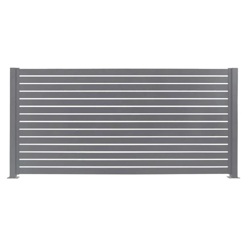 LowPricesGreyOutdoorRustPreventionAluminumHorizontalSlatPanels