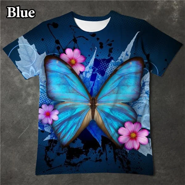 

Women's T-Shirt 3D Butterfly Print Short Sleeve Soft Comfort Top T-Shirt