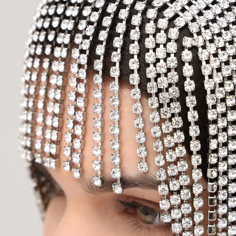 Bridal Headwear for Rhinestone for Head Chain Headpiece Hair Chain Accessories