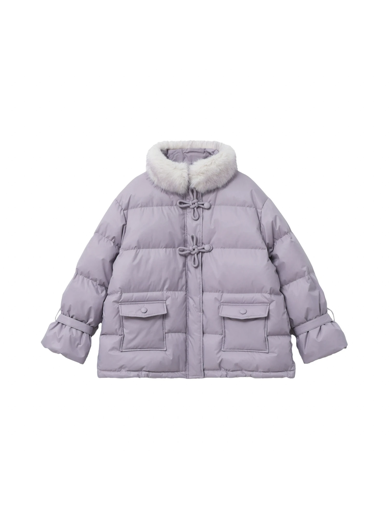 

Purple down Jacket Women's Winter New Thickening Stand Collar Puffer Jacket Coat
