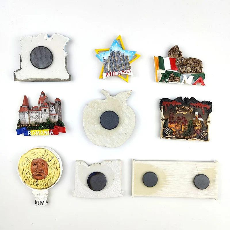 Magnetic Fridge Stickers Resin Magnet Italy Souvenirs Venice New York Milan Romania Verona Rome Colosseum Trevi Fountain