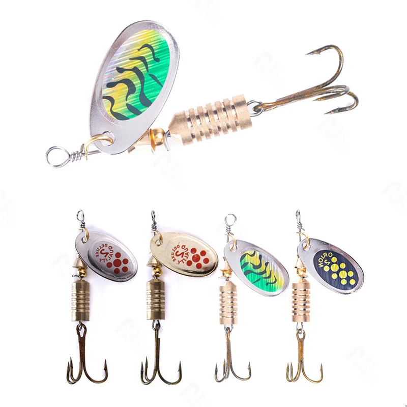 

Full Fishing Hook 4-pack Metal Spinning Sequins 6.7cm7.3g Vib Fishing Spinner Artificial Baits Kit Free Shipping Spinning Baits