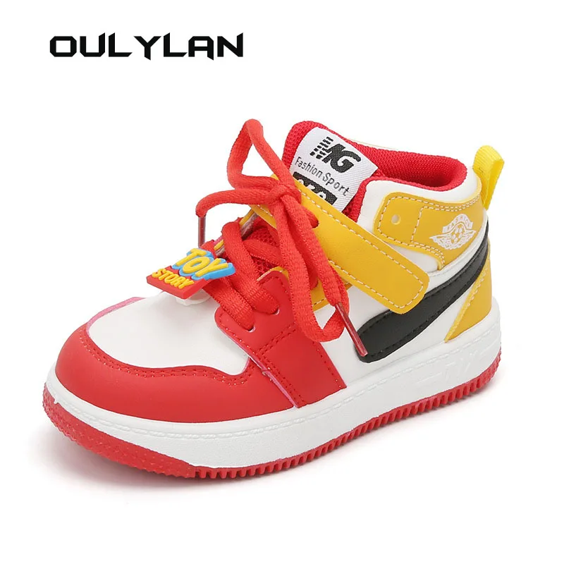 Kids Sports Shoes Spring Autumn Children's Board-shoe Boys Casual Sneakers High Top Non Slip Shoes Girls Soft Soled Baby Shoes 3