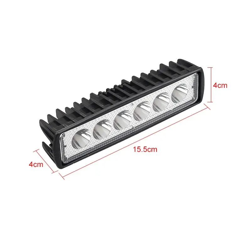 6 LED Luce da lavoro per auto Faretto ad alta luminosità Universale fuoristrada Automobile Camion Guida Fari fendinebbia Lampada di guida DRL 12V - immagine 6