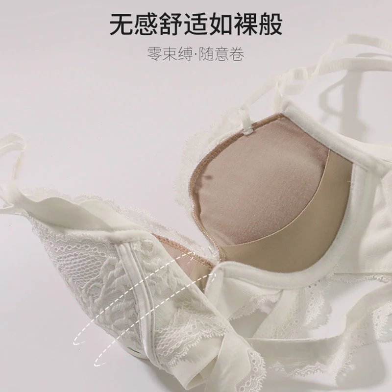 New lace underwear women small breast gathering women thick bra sexy bra to  receive a second breast bra - AliExpress