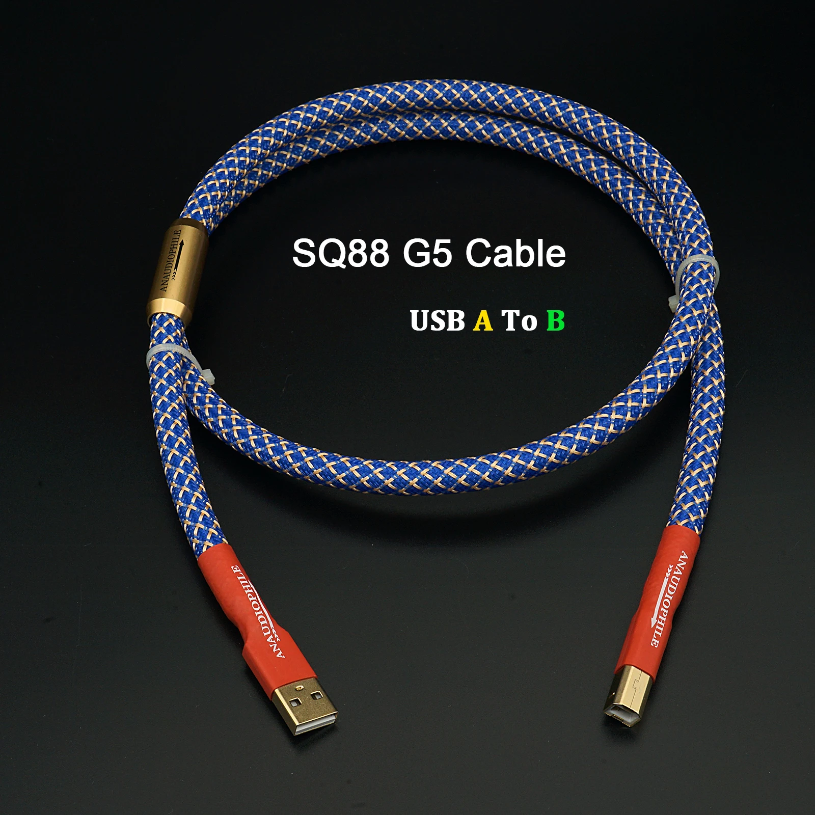 SQ88 G5 USB Cable Very Thick Sliver Plated 6N Type A To B Data Audio Cable DAC Amplifier PCHiFi