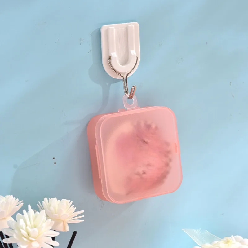 1Pc large powder puff box powder puff storage box breathable and separate dust large powder puff box 6