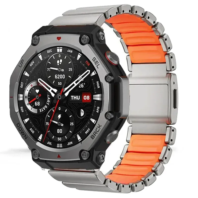 Luxury Titanium Rubber Strap with Magnetic Buckle