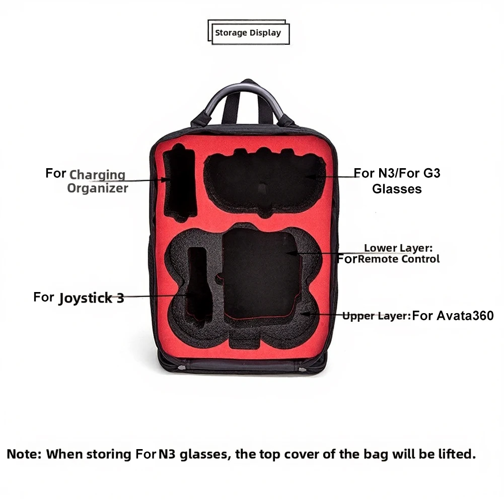 DJI AVATA 360 드론용 1pc 배낭 EVA 다용도 휴대용 스크래치 방지 보호 가방 29x17x39CM 다양한 경우에 사용 가능