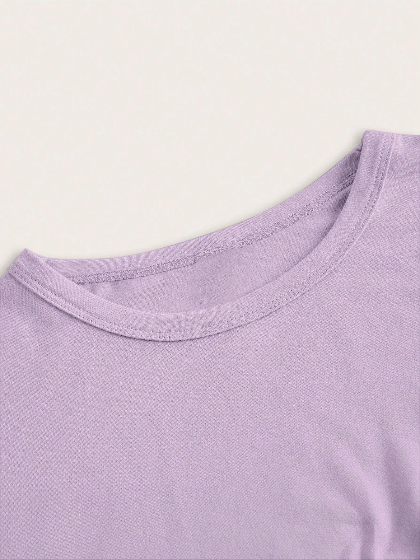 2026 casual four-color round neck short sleeved solid color tight fitting short T-shirt women's slim fit base shirt 4-piece set 3