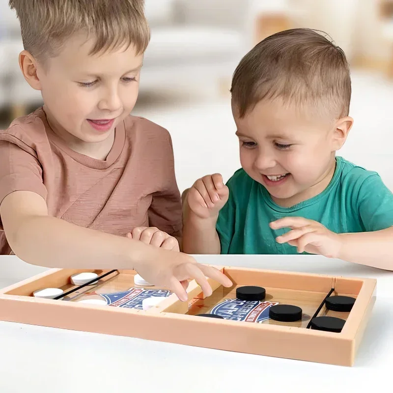 Table Hockey Paced Sling Puck Board Game Fast Sling Puck Winner Party Game Adult Child Family Game Desktop Battle Board Toys New
