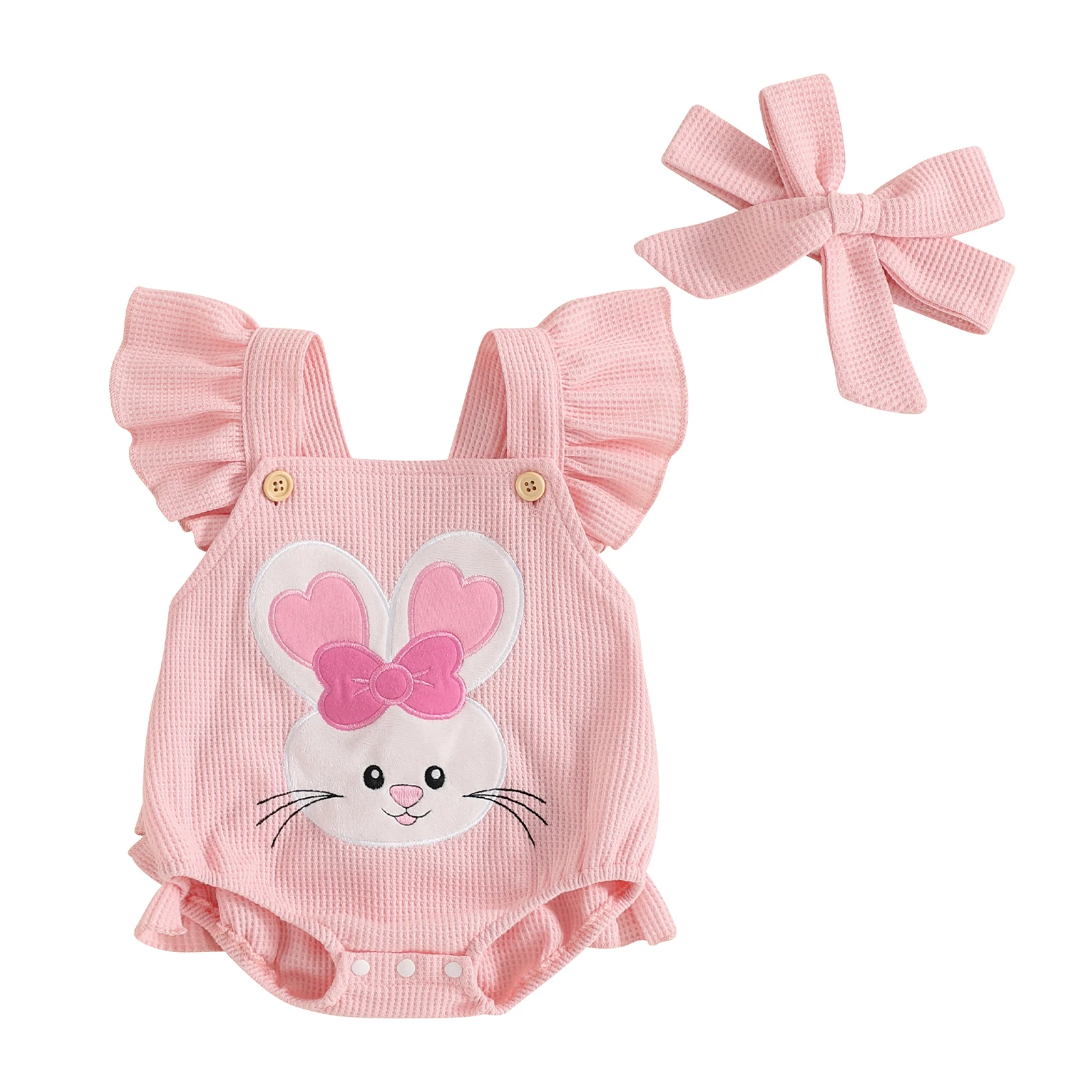 Conjunto Páscoa Bebê Menina - Macaquinho Manga Longa + Saia Coelhinho | My 1st Easter