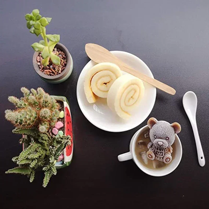 Silicone Mold Bear Shape Ice Cube Maker Chocolate Cake Mould Candy Dough Mold for Coffee Milk Tea Whiskey Ice ice mold