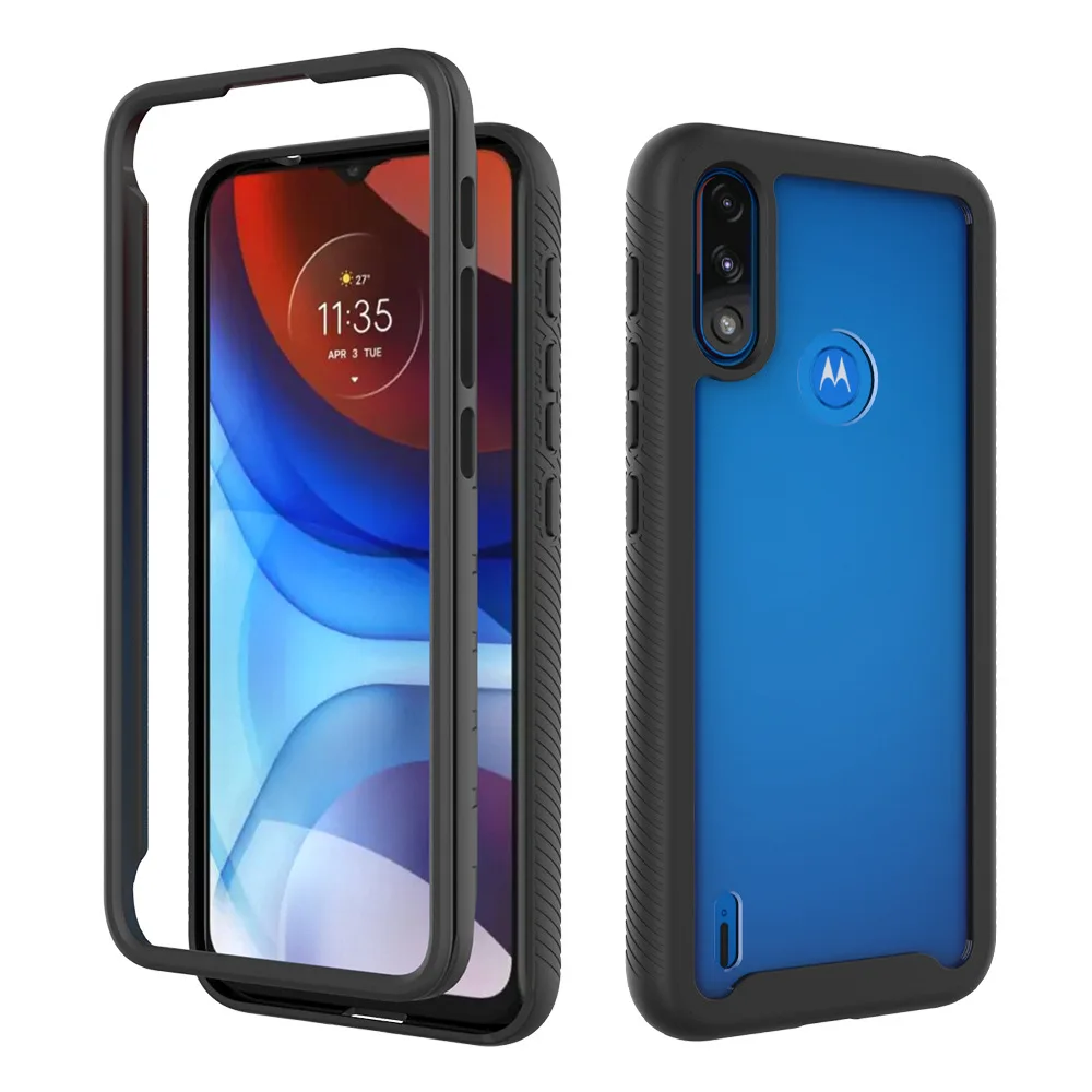

Hybrid TPU/PC Sky Case for Motorola Moto E7 Power Capa Two Layer Structure Shockproof Clear Shell Cover for Moto E7i Power