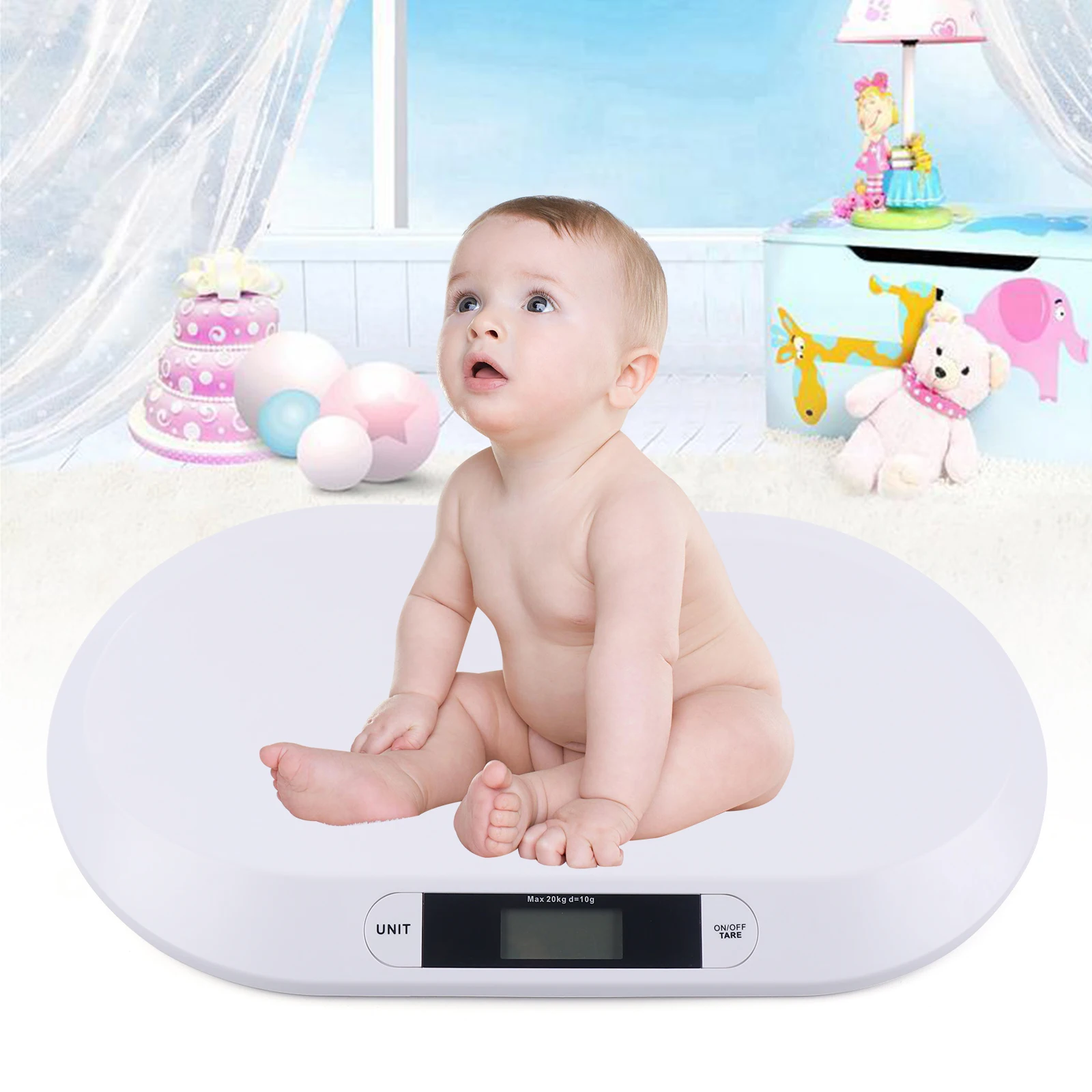High-Precision Digital Baby Weighing Scale (Max 44 lbs),
