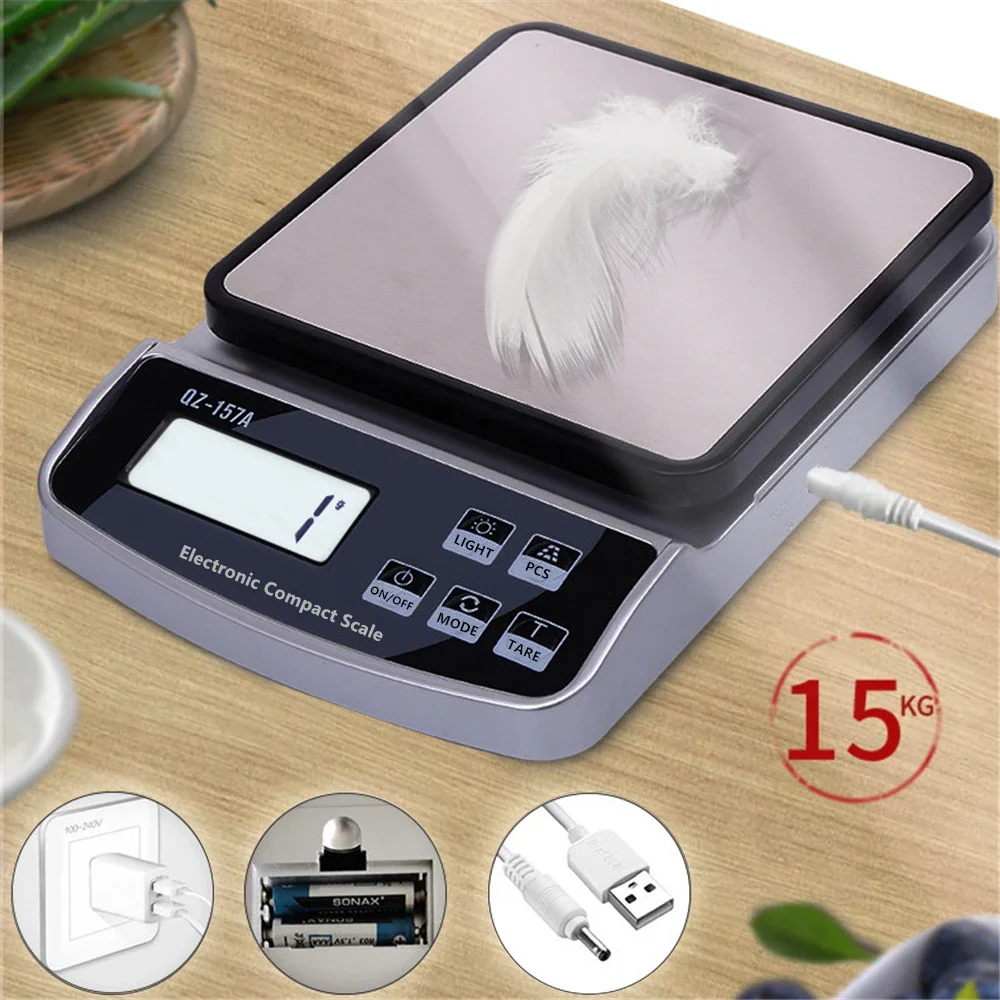 

/0.1g Waterproof Food Electronic 15kg Baked Multi-function Household Precision Coffee Weighing Kitchen Jewelry Scale