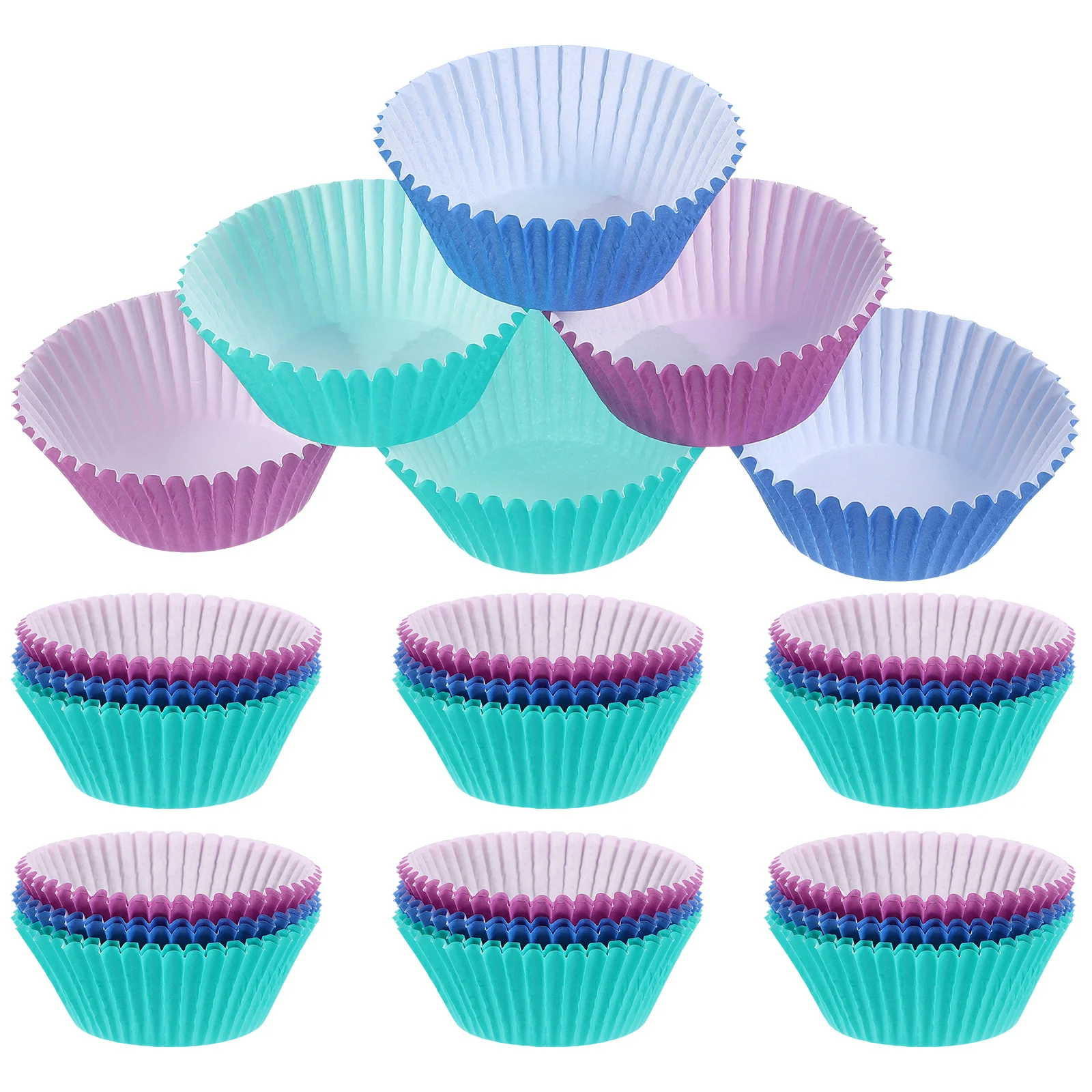 

300 Pcs Cake Cups Paper Cupcake Case Large Liners Mini Muffin Wrappers Party Papers Baking