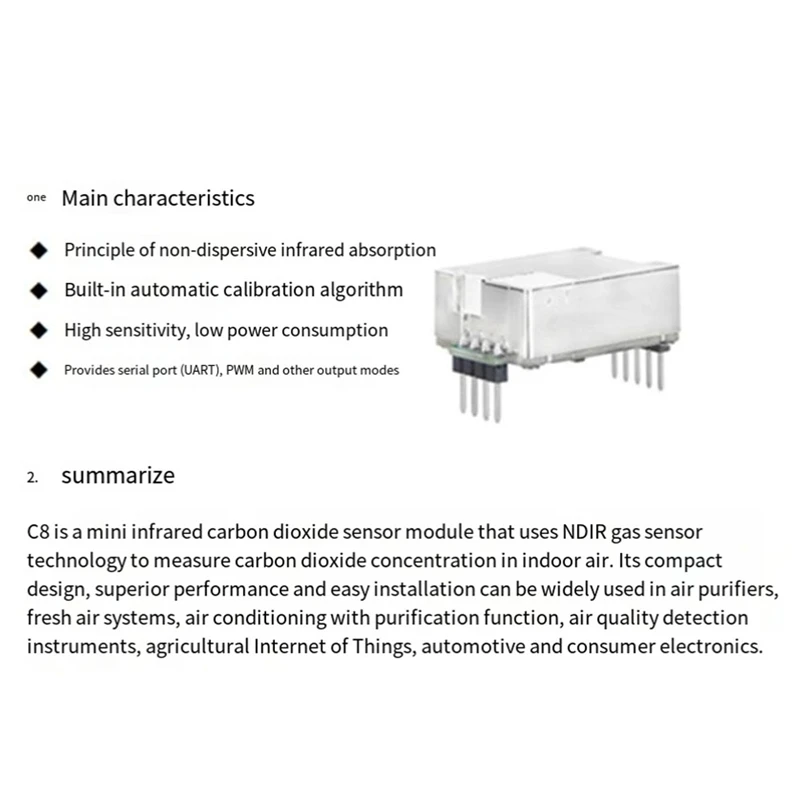 Z19-Z19C IR 적외선 CO2 센서 모듈 이산화탄소 가스 센서 NDIR 액세서리-A86Z
