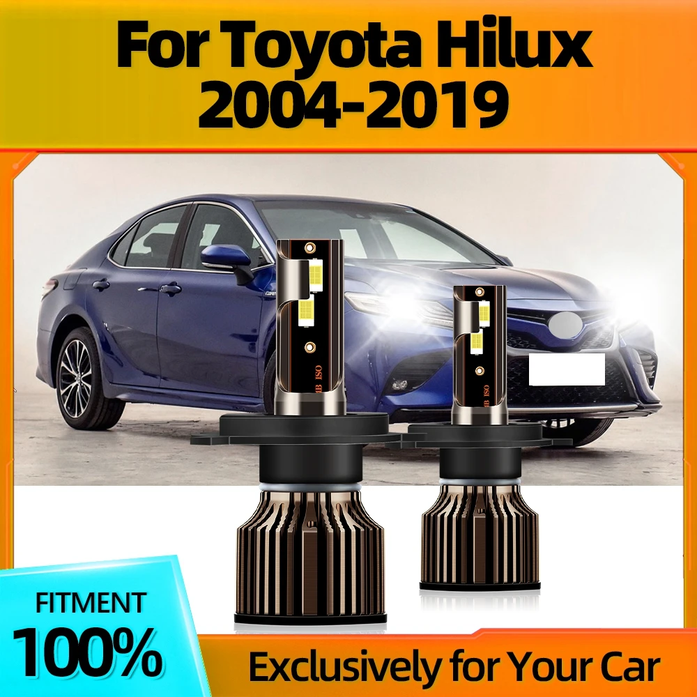 

KINGSOFE 2x Headlights Lamp H4 25000Lm High Low Brightness Led Conversion Kit for Car IP68 Waterproof For Toyota Hilux 2004-2019