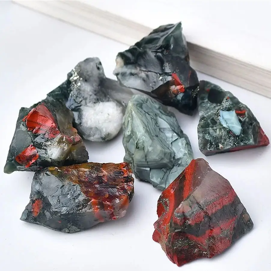 Natural African blood stone Reiki healing stone crystal rough meditation Room Decor Rough Crystal Stone