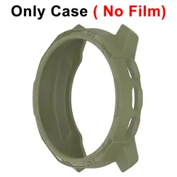 Dual Protection: 2-in-1 TPU Screen Protector & Bumper Protective Cover with Tempered Glass Film for SUUNTO 9 Peak Pro (Green no film)