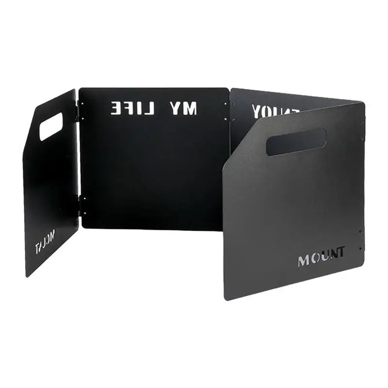 Folding camping Gas Stove Windshield  Tri-fold Four-fold Cassette Stove Windproof Shield Camping BBQ Burner Windscreen for camp