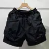 Summer Men Shorts Elastic Waist Adjustable Drawstring Cargo Shorts Thin Wide Leg High Street Hip Hop Style Short Pants 1