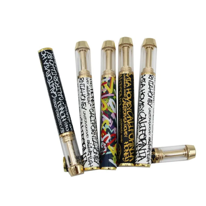

5pc California Honey Vape Pen Cartridges E Cigarette Starter Kit 0.8ml Carts Vaporizer 550mah 510 Thread Rechargeable Battery