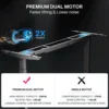 Redlife Electric Standing Desk Frame Stand Up Desk Height Adjustable Base Dual Motor w/ Memory Controller for Home & Office 5