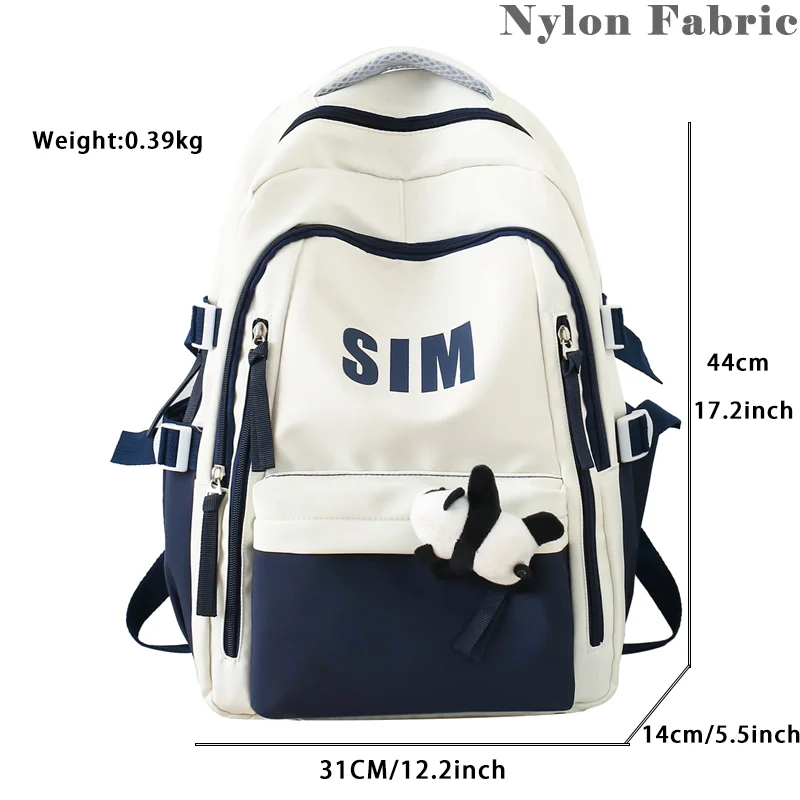 New Fashion High School Girls Backpack School Bags For Teenage Girls Multi Pockets New Kawaii Backpack Women Harajuku Cute Mochi