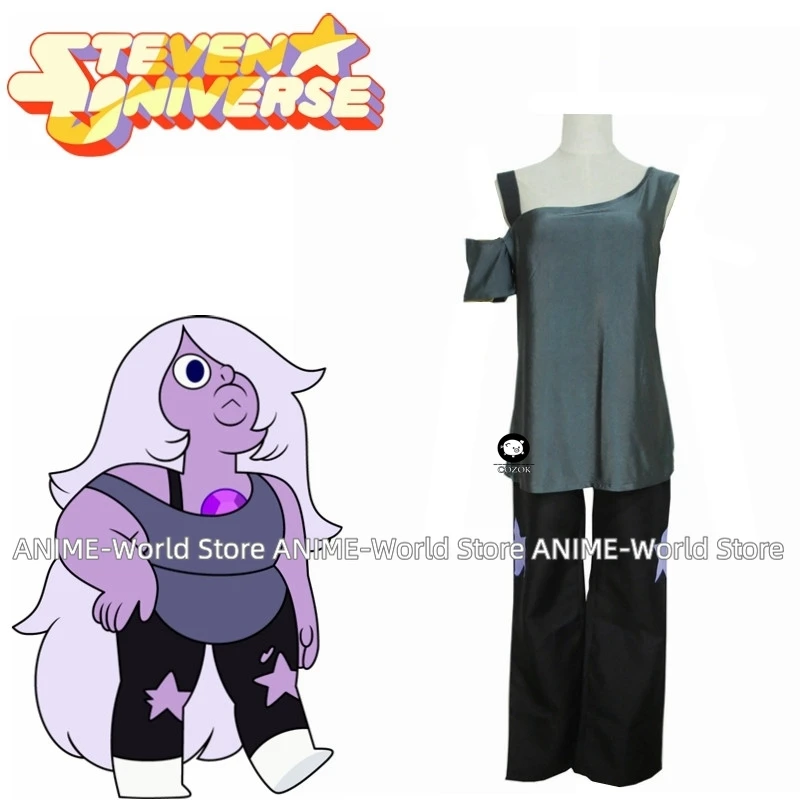 

Steven Universe Amethyst Girls Summer Wear Set Cosplay Pearl Halloween Cosplay Costume Custom Any Size