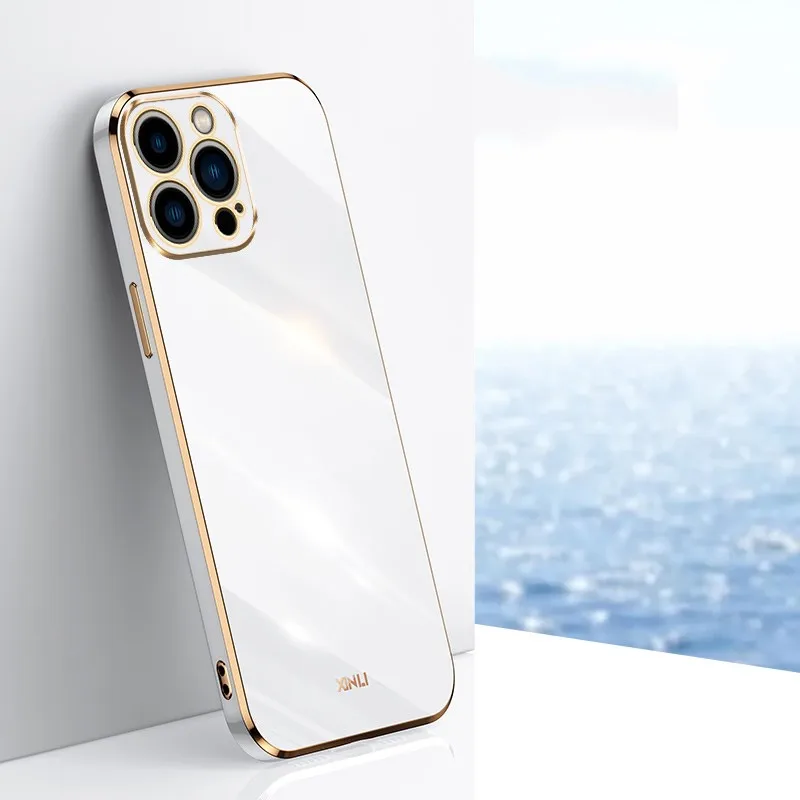 Luxury Candy Color Electroplate Silicone Phone Case