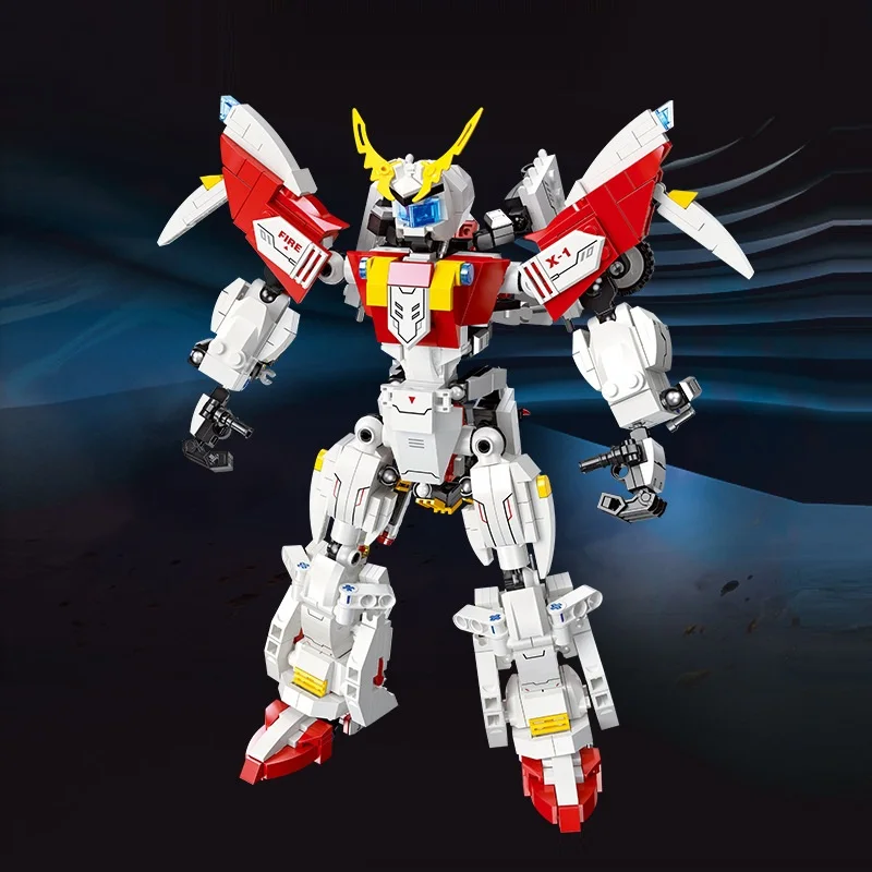 

952PCS City War Super Robot Building Blocks Boys Toys Flaming Meteor Mecha Transformation Robot Bricks Toys For Children Gifts