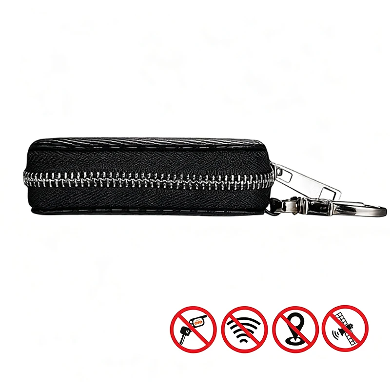 Car Key Signal Blocking Anti-Theft Leather Pouch