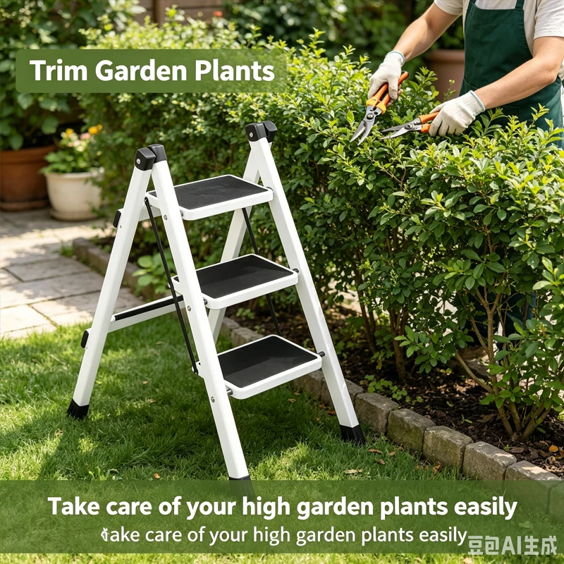 Compact Folding Ladder - Portable Step Stool