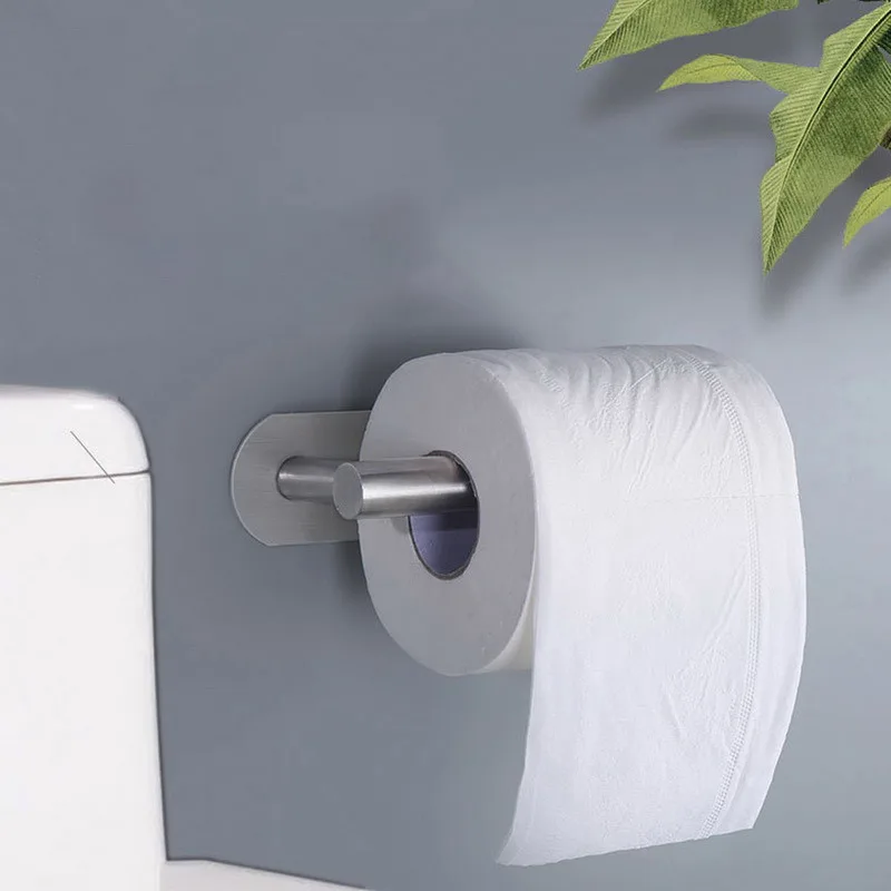 Stainless Steel Paper Towel Holder Organizer Rack Self Adhesive Wall Toilet Roll Paper Holder Tissue Stand Bathroom Organizer paper towel holder toilet paper holder toilet paper rack toilet roll holder paper towel rack tissue holder