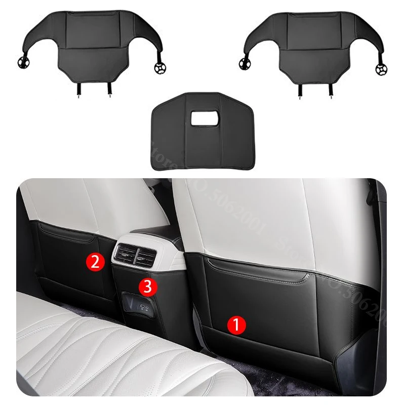 BYD 씰 06 GT 2024 2025 2026 차량 시트 뒷좌석 발차기 방지 패드 가죽 리어 암레스트 박스 보호 매트 스티커 인테리어 액세서리