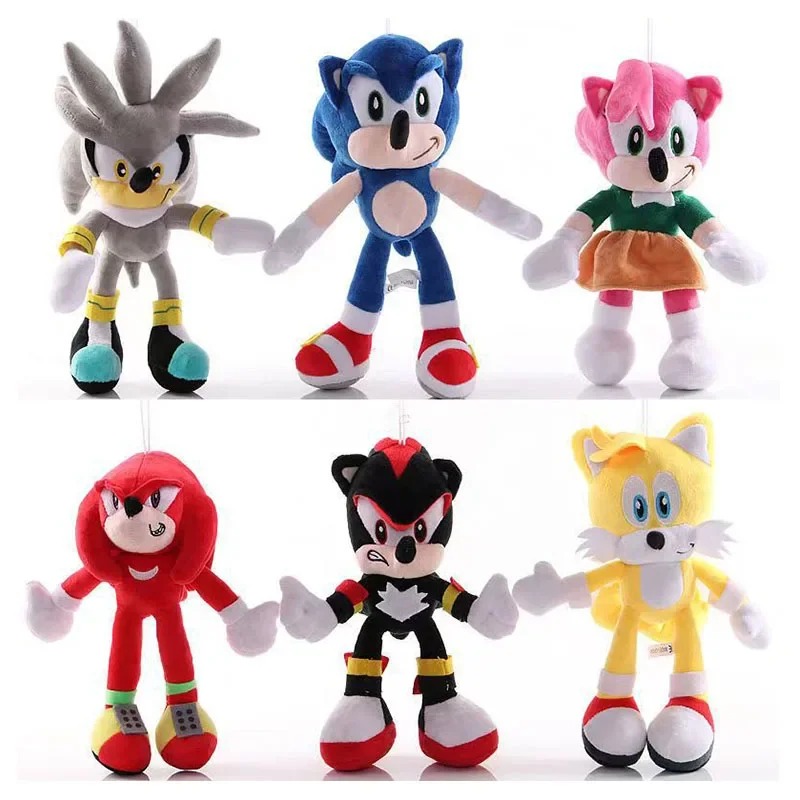 Supersonic Hedgehog Sonic Plush Cartoon Game Anime Children's Plush Doll Toys Christmas Birthday Gift Wholesale Size 30cm