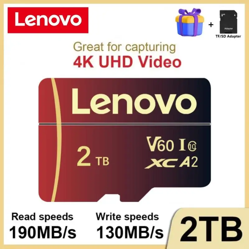 Lenovo Micro Tf Sd Card 128Gb A2 Memory Card 1Tb High Speed Class 10 Sd Card 512Gb Tf Flash Drive Sd Card 2Tb 1Tb Per Nintendo