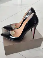 Sizes 48 Classic Style Women Patent Pointed Toe Slip On 12cm High Heel Shoes Elegant Ladies Plain Stiletto Pumps Black Red White - Image 4
