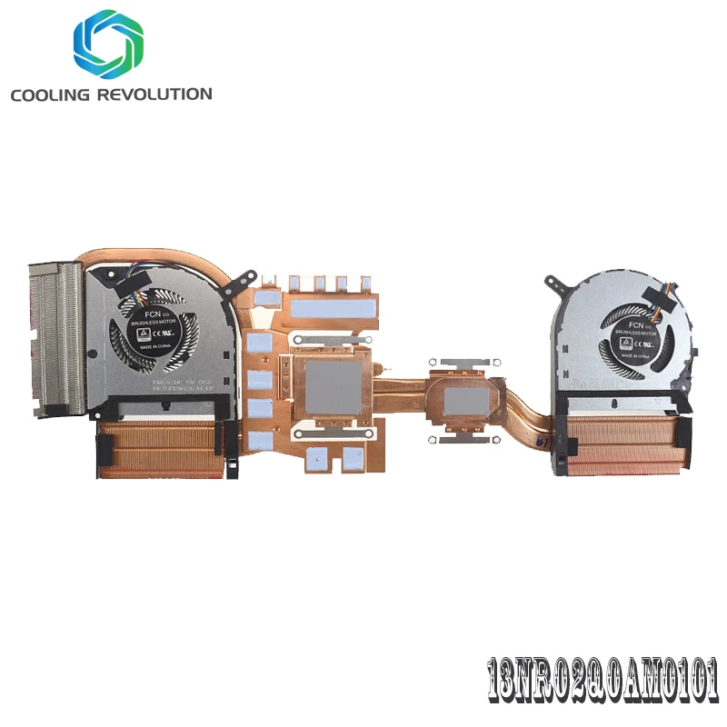 Ventilador do Dissipador de Calor da Cpu do Portátil para Asus Tuf Gaming Fx505du Fx505gu Fx705du 13nr02q0am0101 Rtx 1660 ti